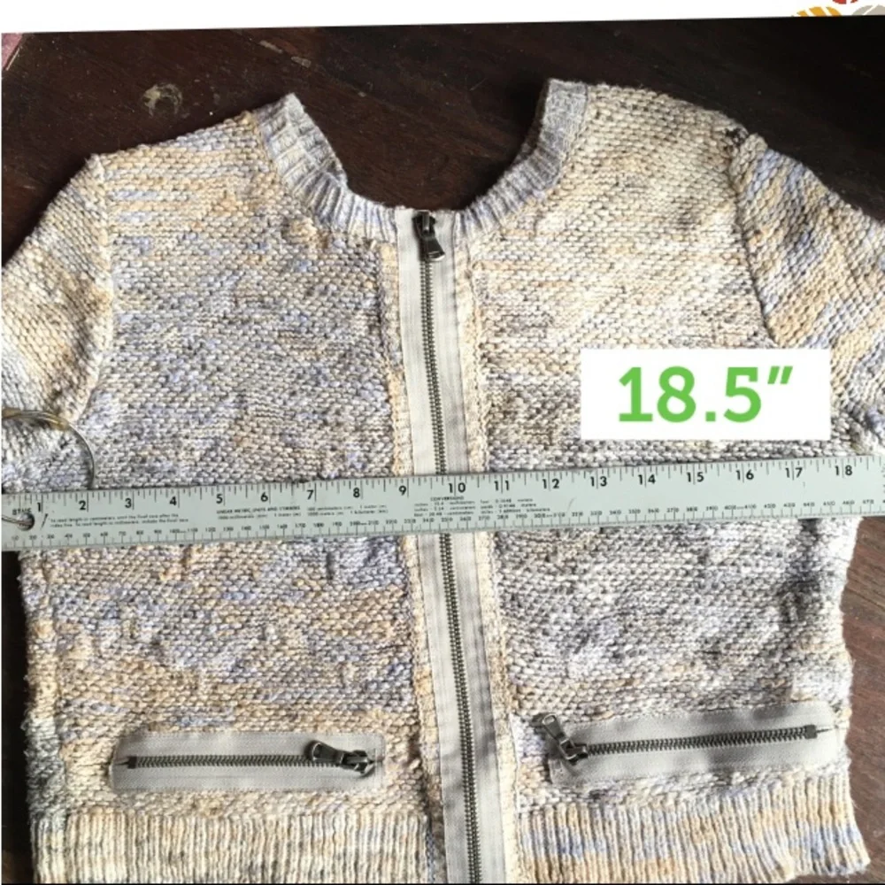 🍃FREE PEOPLE 🍃 cotton zip up sweater. - Picture 7 of 10